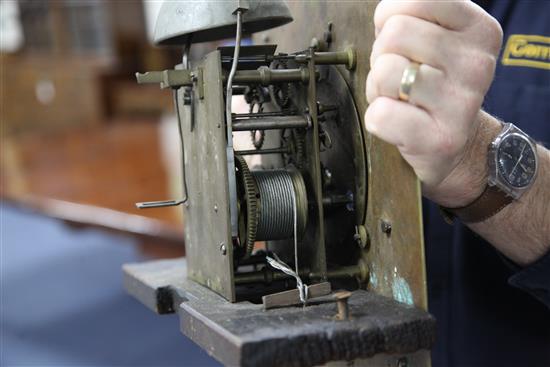 John Naishbourn of Gloucester. An early 18th century eight day longcase clock, 6ft 7in.